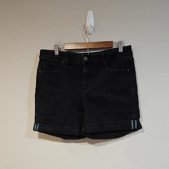 Lularoe Black Jean Shorts - Picture 1 of 9